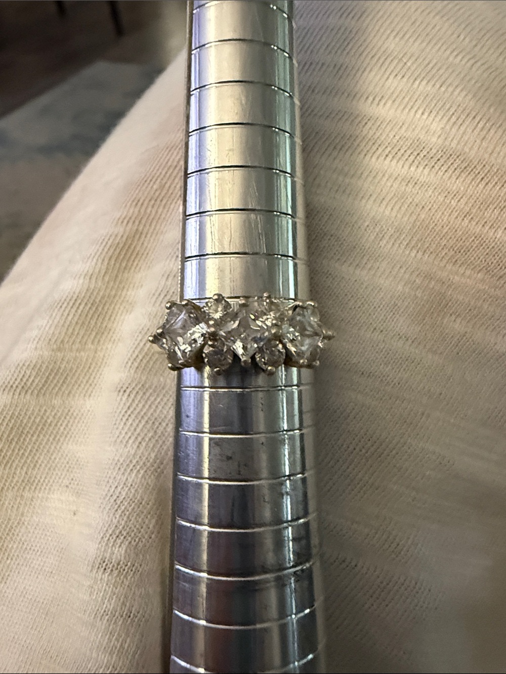 QVC Silver Five-Stone Dominique Ring